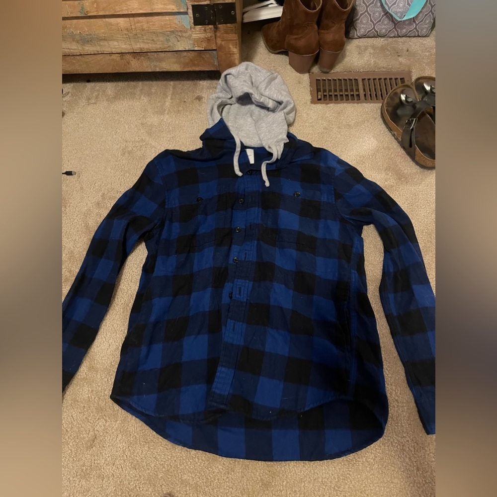 flannel with hood